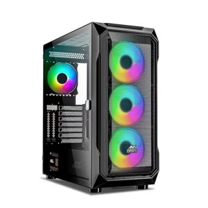 Ant Esports ICE- 410TG Mid Tower Gaming cabinet - Black