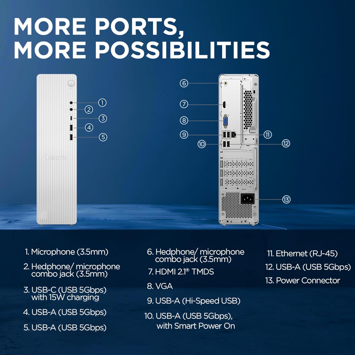 Lenovo IdeaCentre Tower 14th Gen Core i3-14100 - Image 2