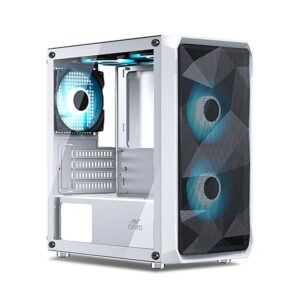 Ant Esports 100 Air Mini M-ATX Gaming Cabinet - White