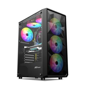 Ant Value Tempered_Glass VM41 Mid-Tower Gaming Cabinet - Black